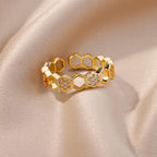 Hollow Hexagon Ring