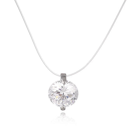 Invisible Chain Crystal Necklace