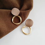Brown Geometric Earrings