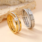 Three Piece Zircon Ring