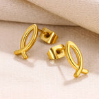 Fish Shaped Stud Earrings