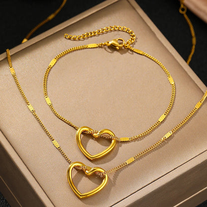 Twisted Heart Jewelry Set