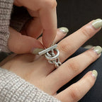 Sterling Silver Buckle Ring