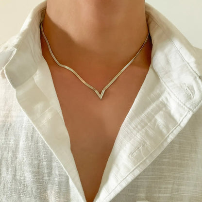 V Shaped Snake Chain Necklace