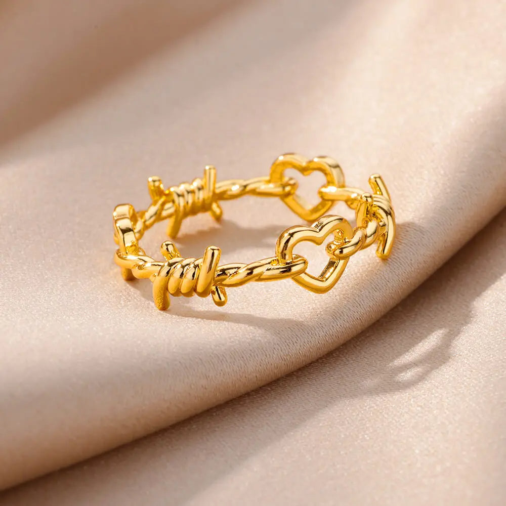 Twisted Wire Heart Ring
