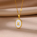 Oval Bear Necklace