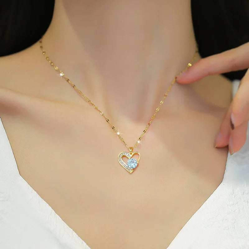 Asymmetrical Heart Necklace