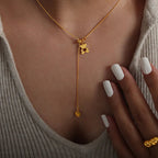 Adjustable Hollow Bear Necklace
