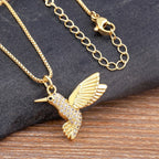 Gold Hummingbird Necklace
