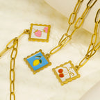 Whimsical Fruit Charm Necklace