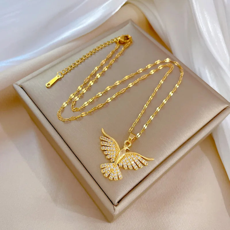 Stainless Steel Phoenix Necklace