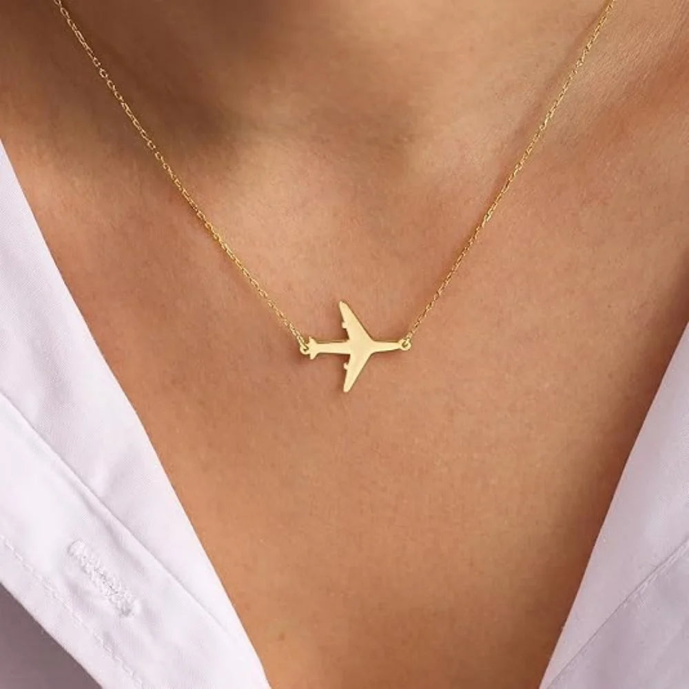 Dainty Airplane Necklace