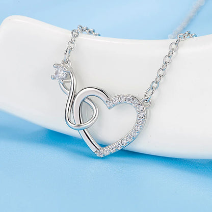 Interlocking Infinity Heart Necklace