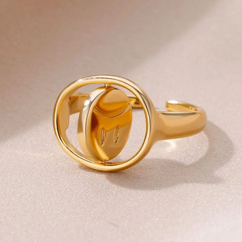 Smiley Face Spinner Ring