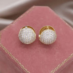 Round Zircon Earrings