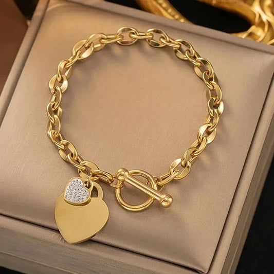 Big Heart Charm Bracelet