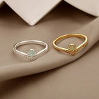 Waterdrop Opal Crown Ring