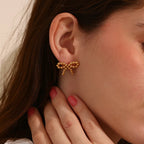 Beaded Bowknot Earrings