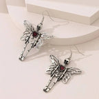 Skeleton Angel Heart Earrings