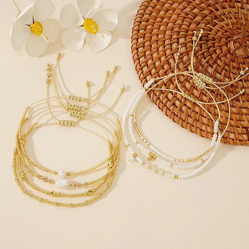 7 PCS Beaded Bracelet Set