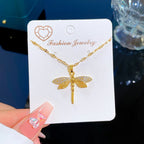 Stainless Steel Dragonfly Necklace
