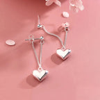 Geometric Heart Hoop Earrings