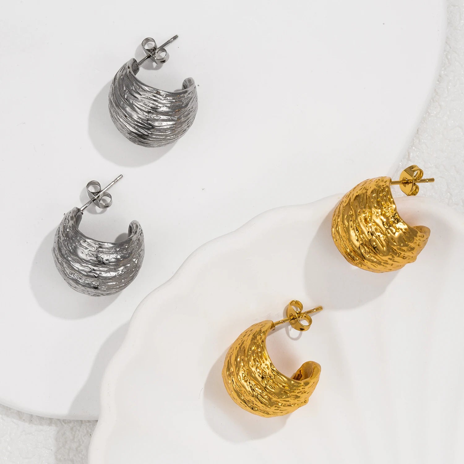 Hemispherical Geometric Earrings