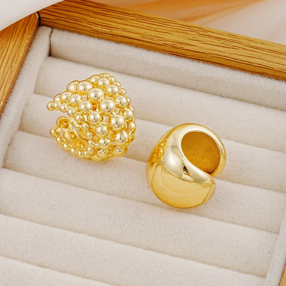 2 PCS Vintage Punk Chunky Earring Set