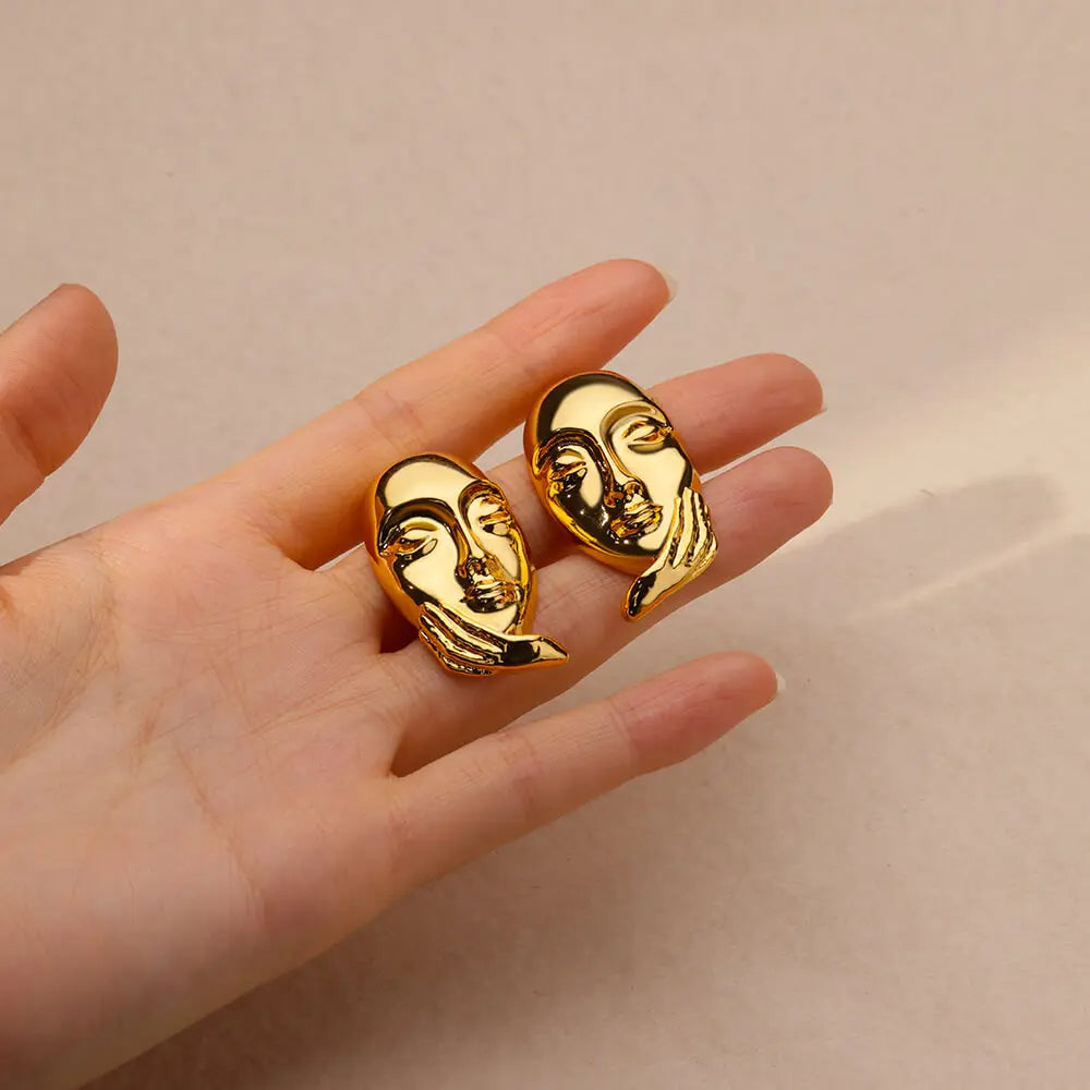 Abstract Portrait Earrings