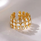 White Zircon Ring