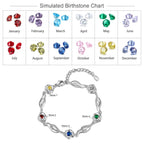 Personalized Birthstone Rose Bracelet