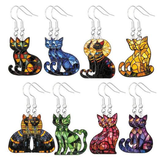 Retro Cat Earrings