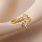 Zircon Double Star Ring