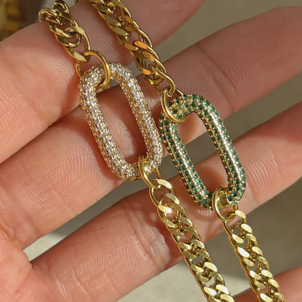 Paperclip Zirconia Necklace