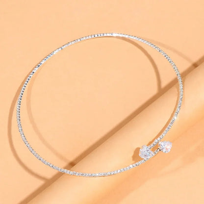 Rhinestone Heart Necklace