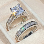 2 PCS Sparkle Wedding Ring