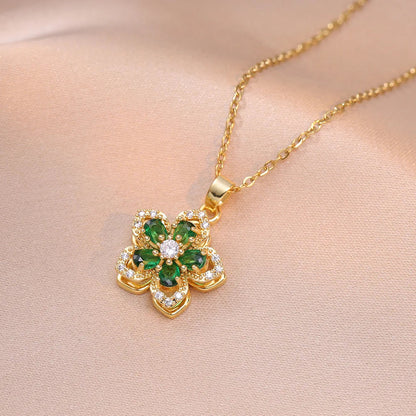 Spinning Flower Necklace