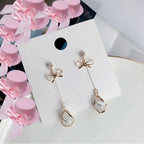 Opal Bowknot Dangle Earrings