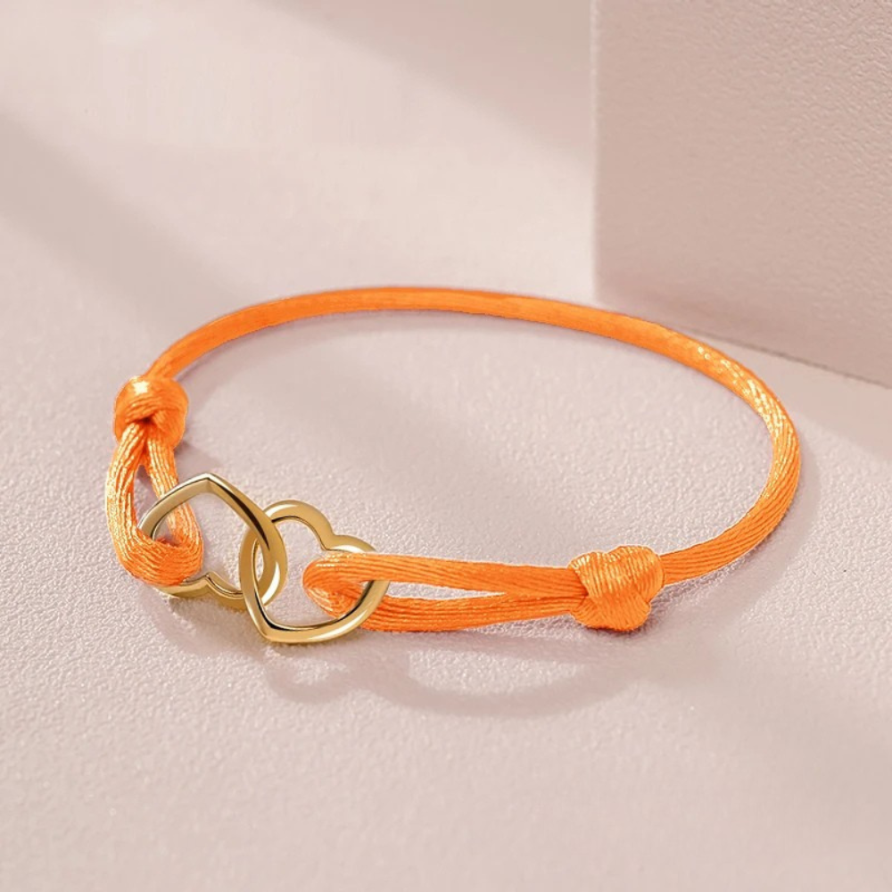 Rope Intertwined Hearts Bracelet