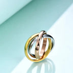 Tri-Color Interlocking Ring