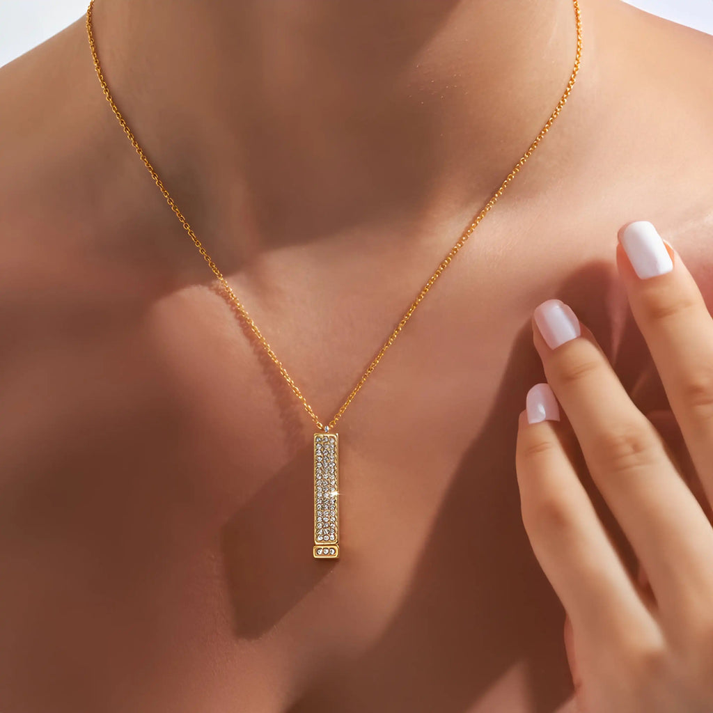 "I Love You" Bar Necklace
