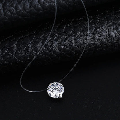 Invisible Chain Crystal Necklace