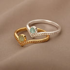 Waterdrop Opal Crown Ring