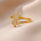 Zircon Double Star Ring