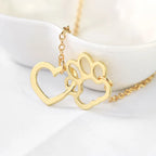 Hollow Dog Paw Necklace