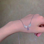 Opal Angel Wings Necklace