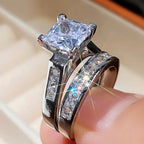 2 PCS Sparkle Wedding Ring