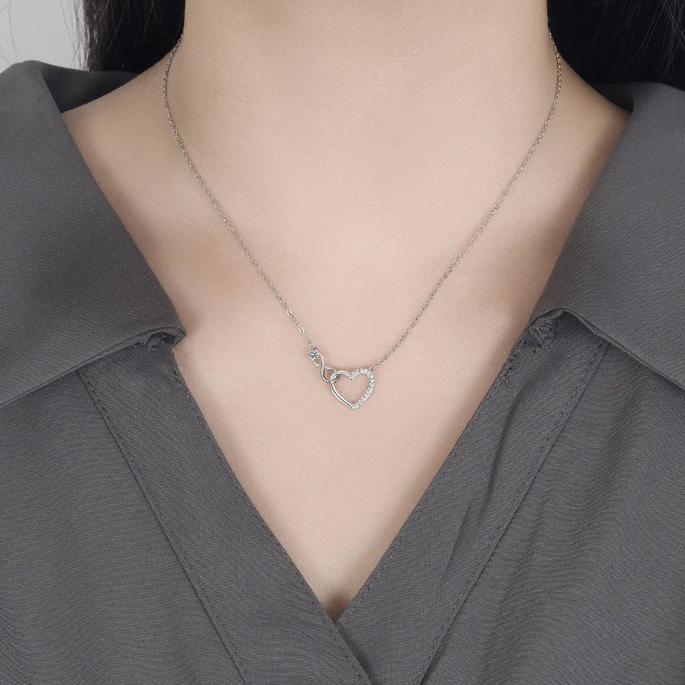 Interlocking Infinity Heart Necklace