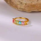 Rainbow Waterdrop Ring