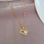 Asymmetrical Heart Necklace